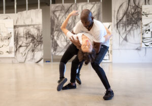 Maceo Paisley + Katie Malia perform Line Steppers at the Marciano Art Foundation on August 11, 2018.